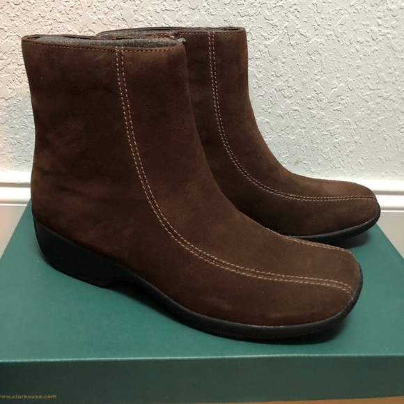 clarks suede ankle boots